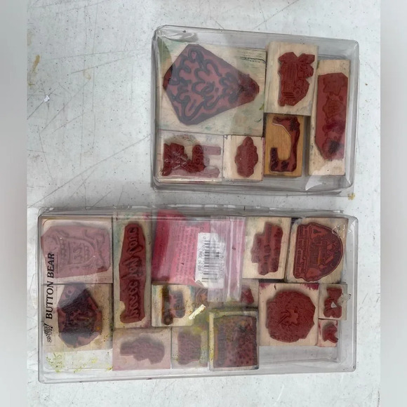 Lot of 21 Vintage 90's Stampin' Up! Stamps Christmas Holiday Theme Bundle - Picture 4 of 4